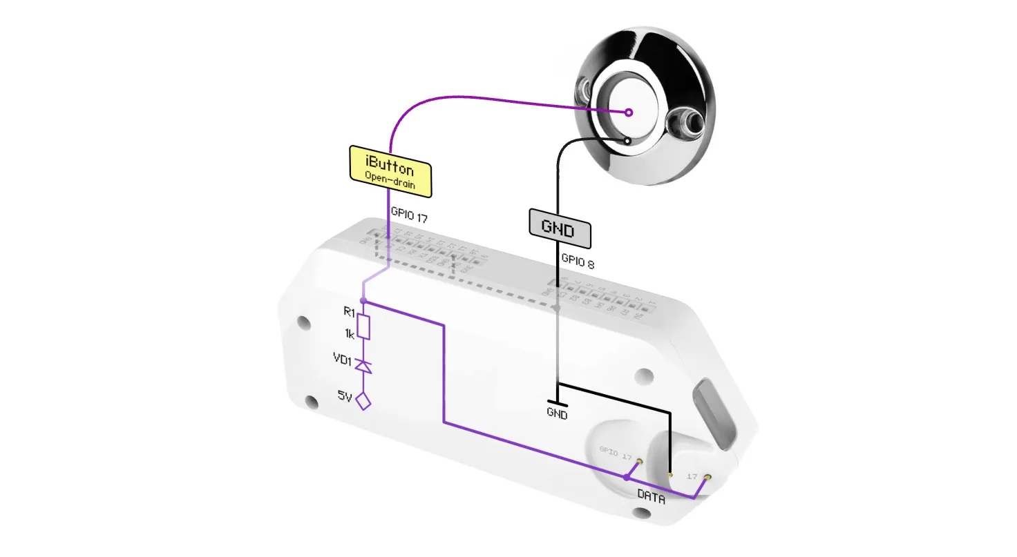 Use can also emulate iButton keys with the help of wires. 