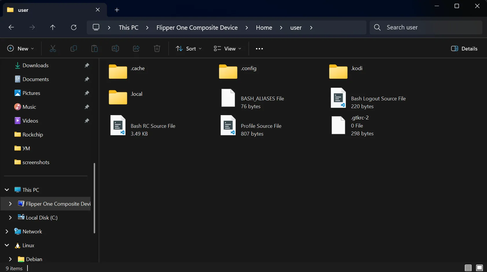 Windows File Explorer browsing the Flipper One home directory over MTP Windows File Explorer browsing the Flipper One home directory over MTP