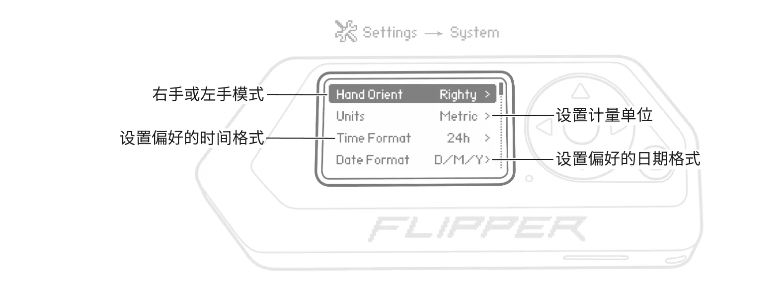 自定义 Flipper Zero 的系统设置 自定义 Flipper Zero 的系统设置