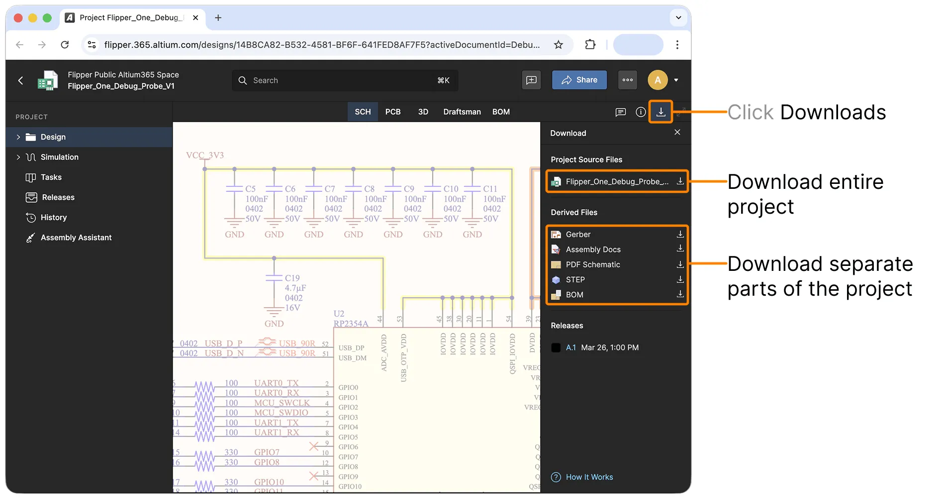 Altium 365 Web Viewer download control