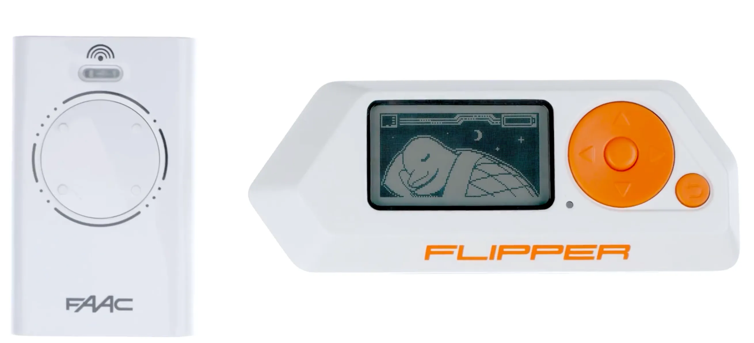 Place the remote to the left of your Flipper Zero