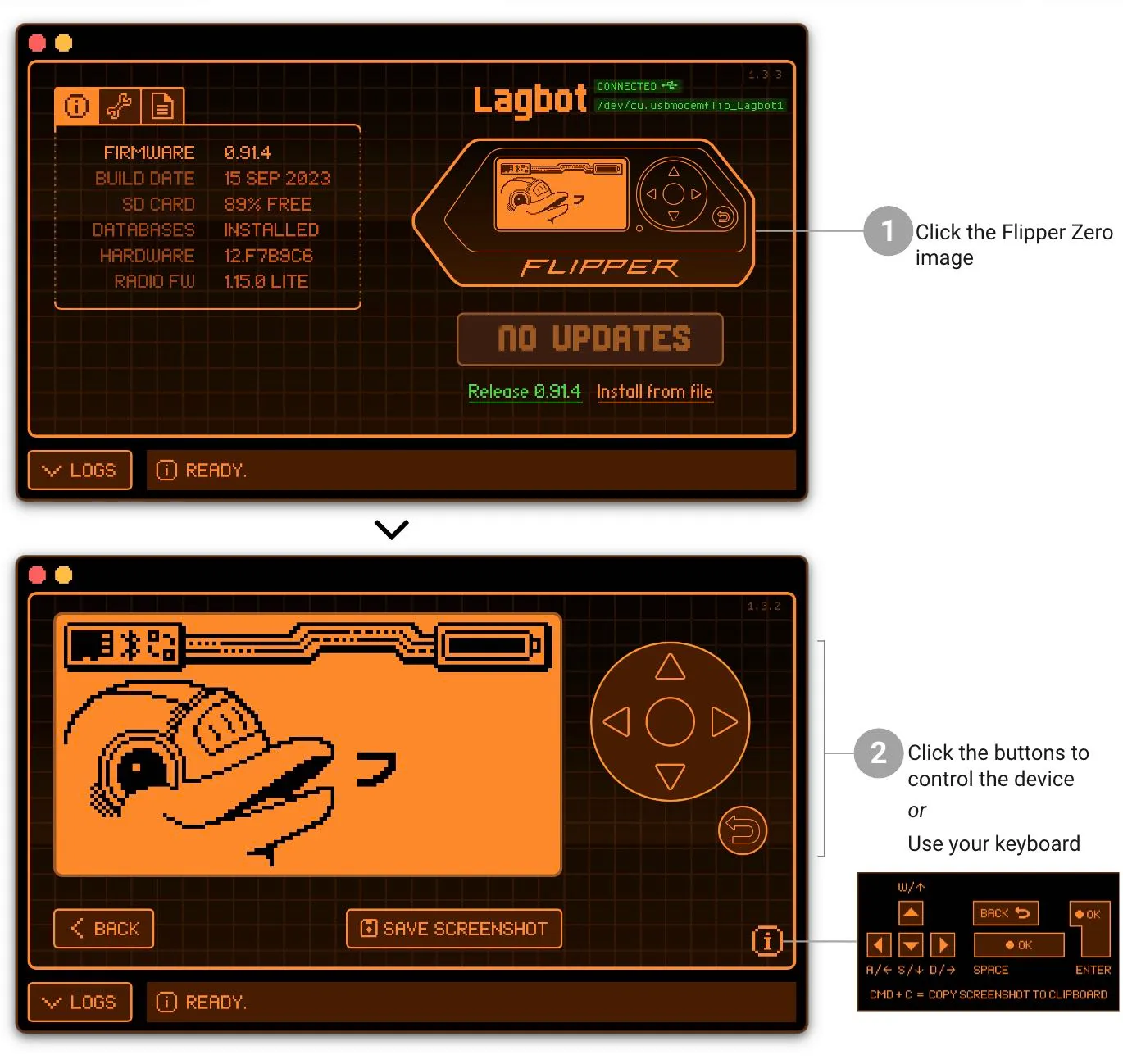 Screen stream and control your Flipper Zero remotely