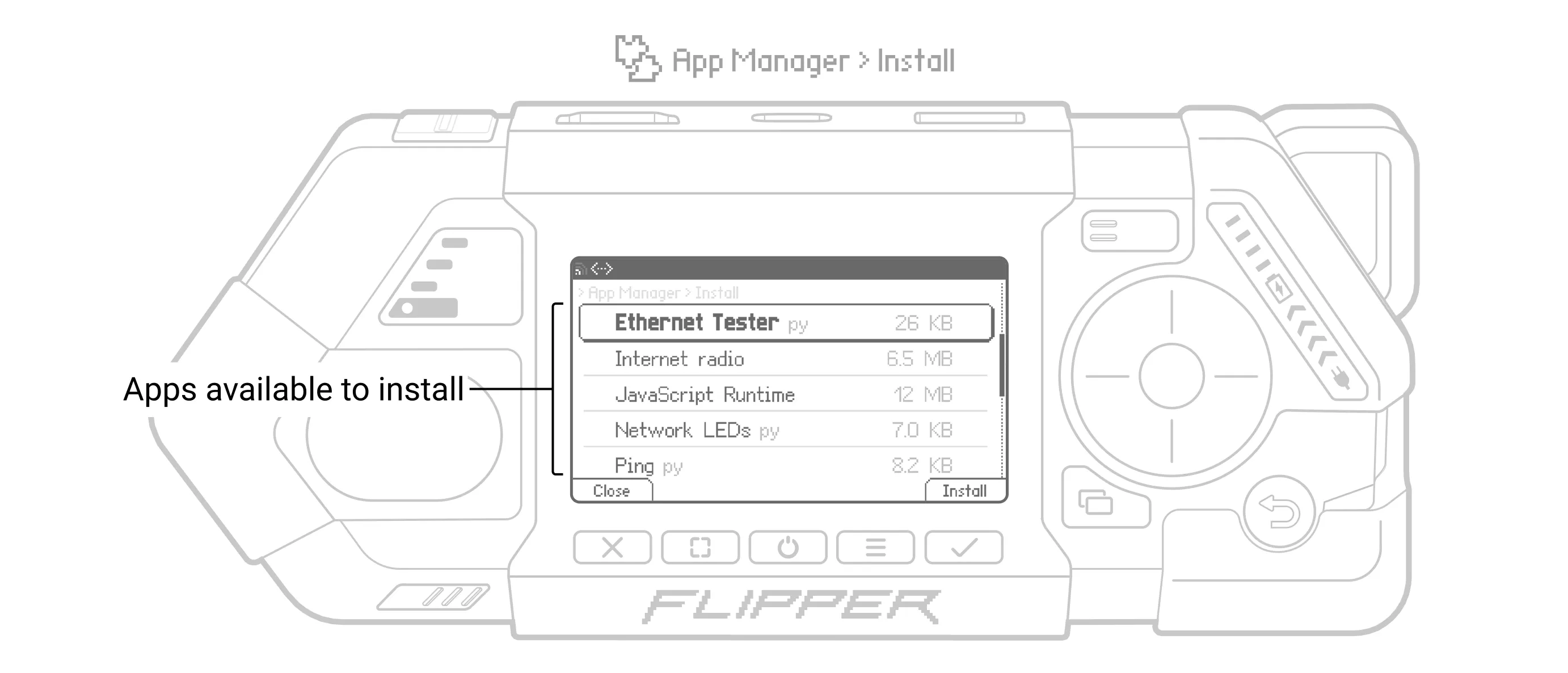 Over a dozen apps already available in App Manager