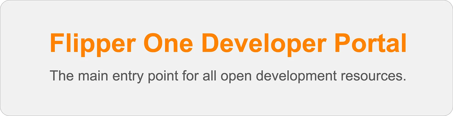 Flipper One developers portal banner