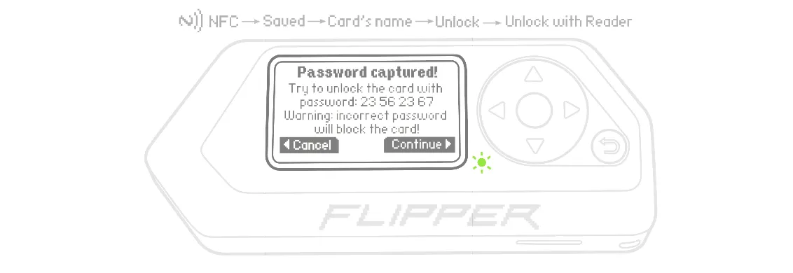The captured password is displayed on the screen