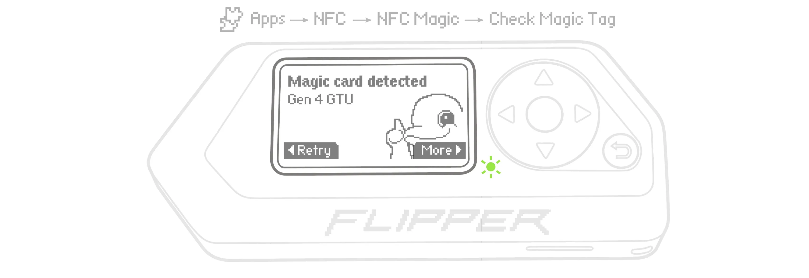 Your Flipper Zero will let you know if you have the magic card