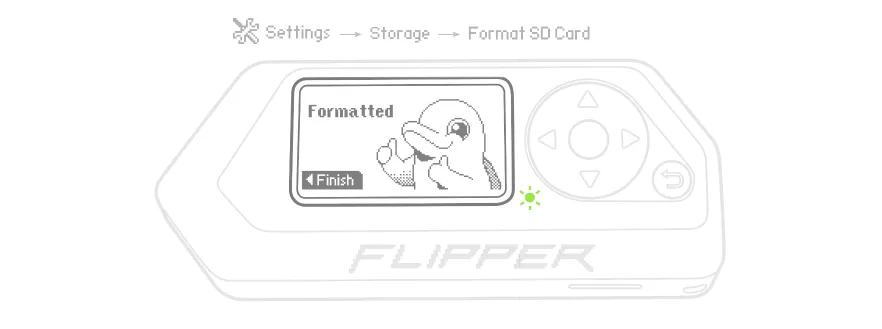 The microSD card has been successfully formatted