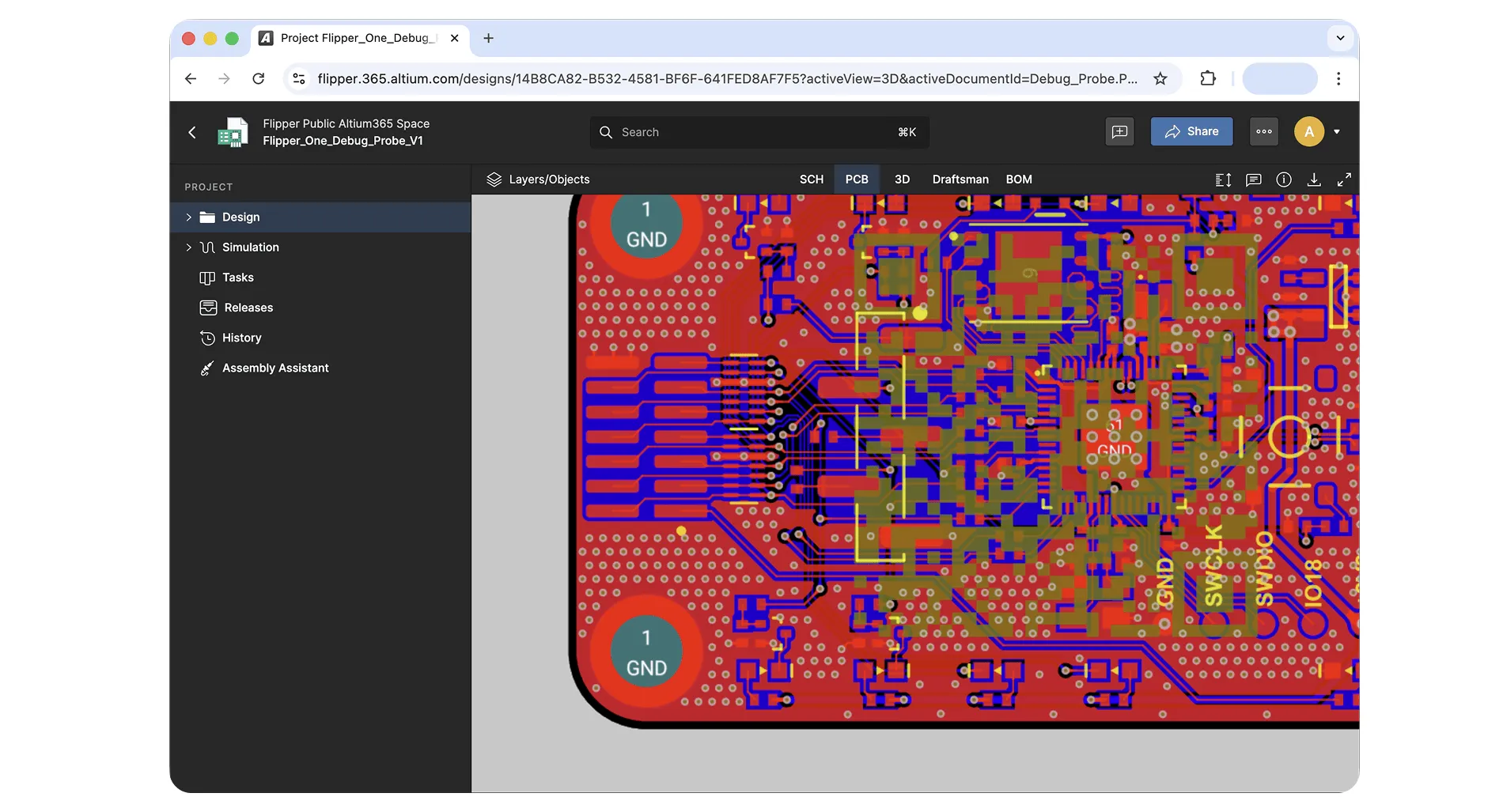 Altium 365 Web Viewer interface