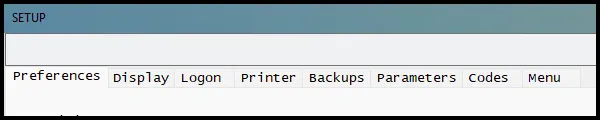 SETUP Options SETUP Options