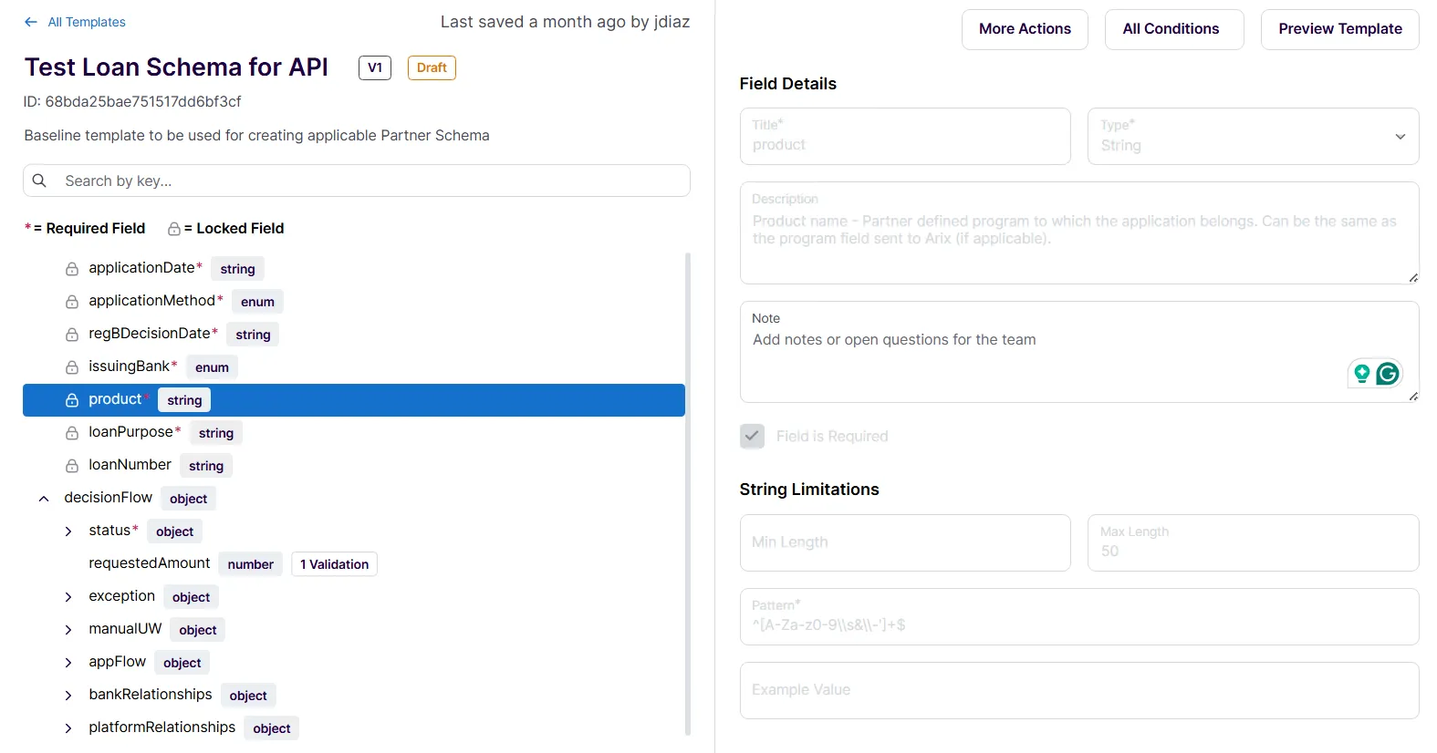 Pav2 Partner Schema example