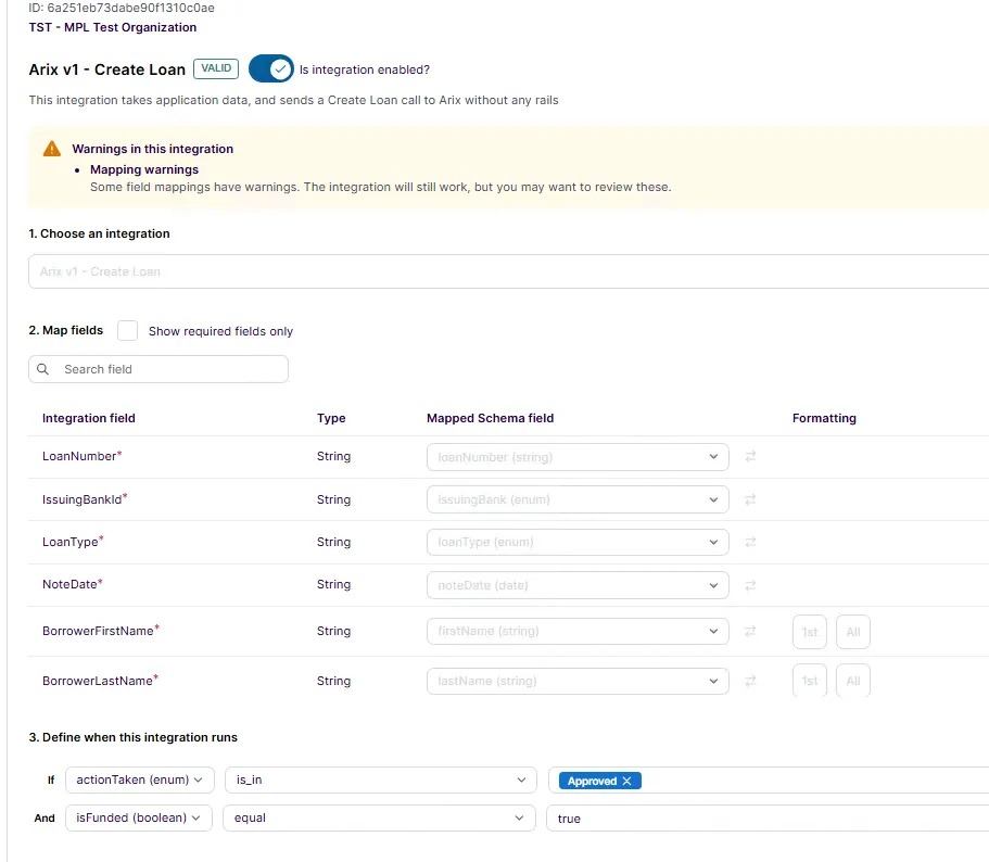 Configuration mapping is per schema