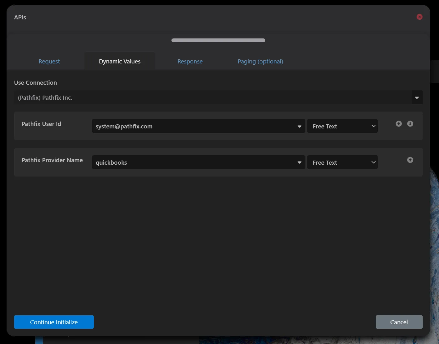 API setup