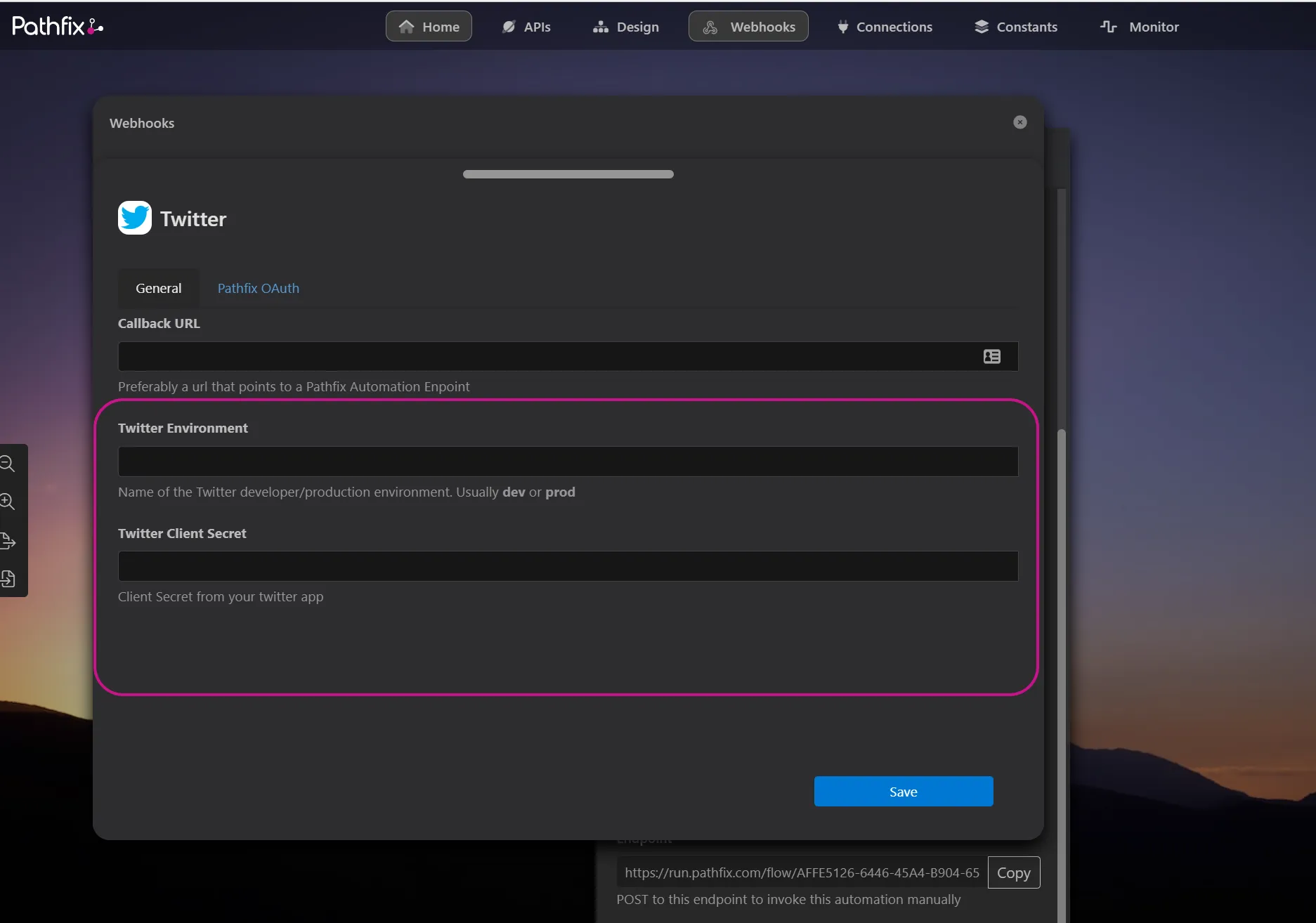 Provider specific setting Provider specific setting
