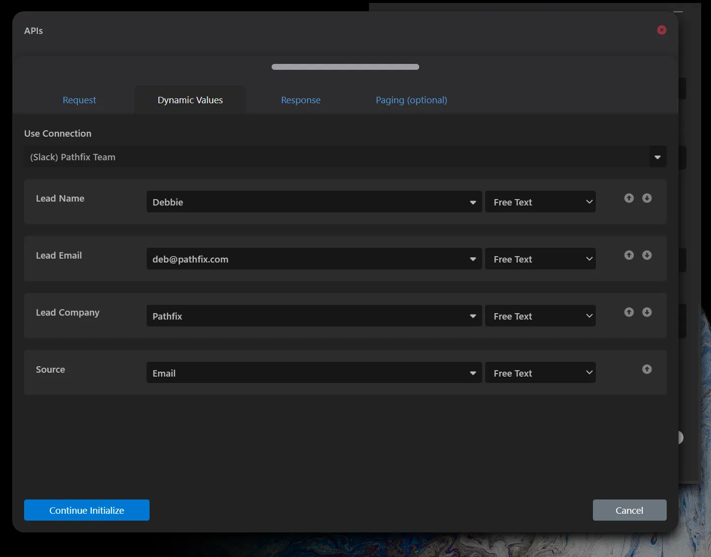 API setup