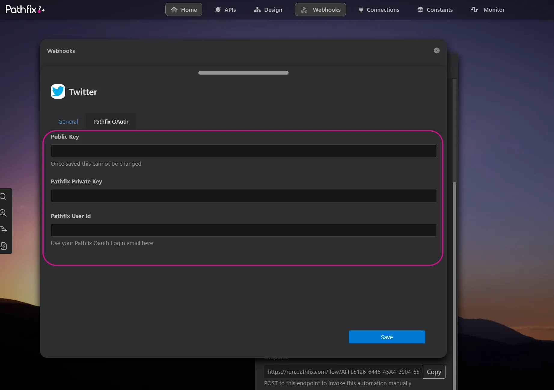 Pathfix OAuth setup Pathfix OAuth setup