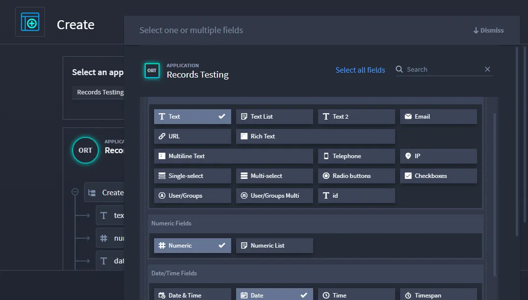 Add Fields Dialog