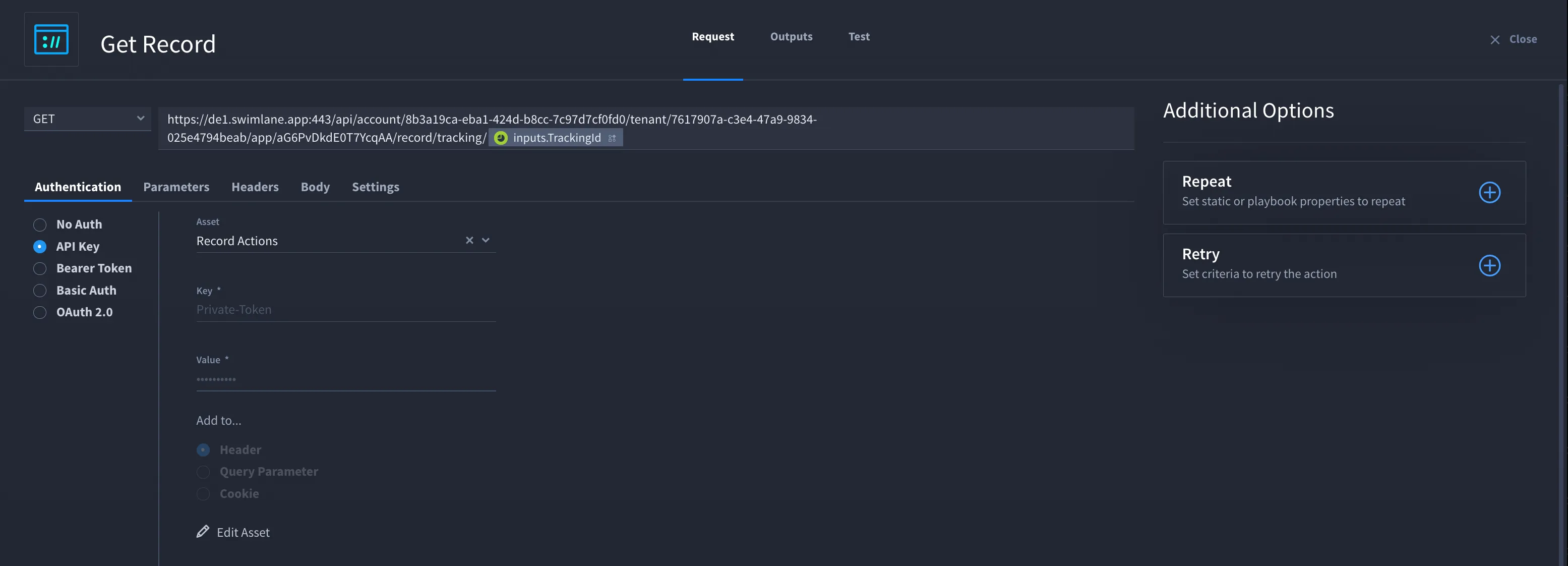 HTTP Action Get Record