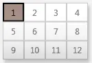 The numbering of a 4x3 BrightWall