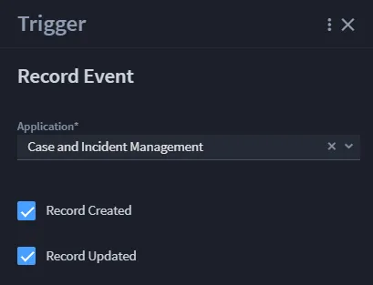Record Event Trigger