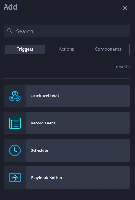 Playbook Button Trigger Playbook Button Trigger