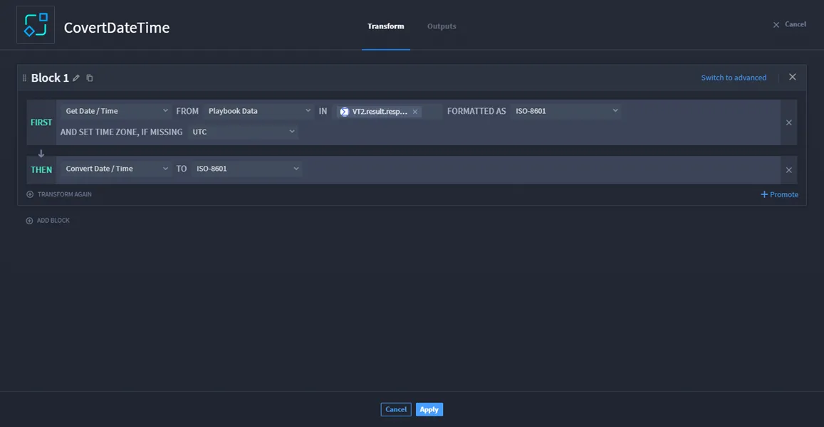 Convert Date/Time Configuration Convert Date/Time Configuration
