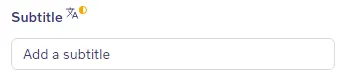 Topic block - Text settings - Subtitle