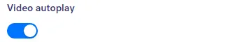 Topic block - Video autoplay settings