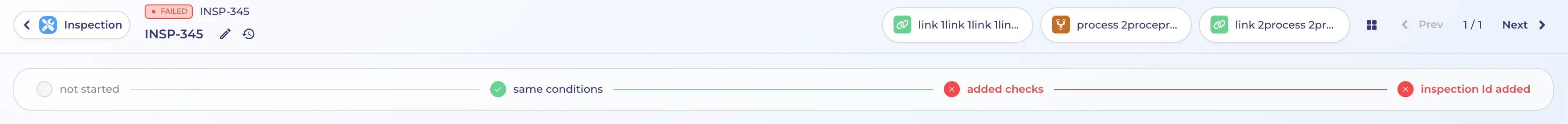 Example - Failed process