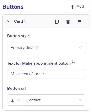 Header component - 