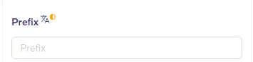 Topic block - Text settings - Prefix