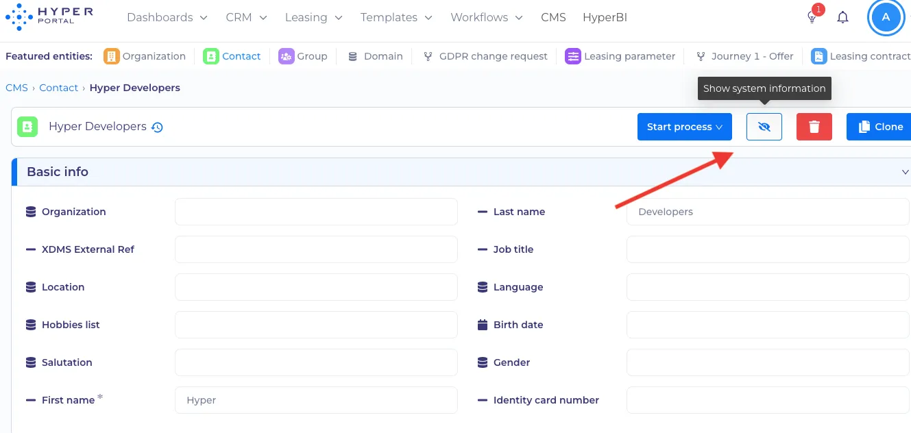 How to see the Create date and Entity ID How to see the Create date and Entity ID