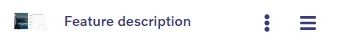 Feature Description block - Page structure