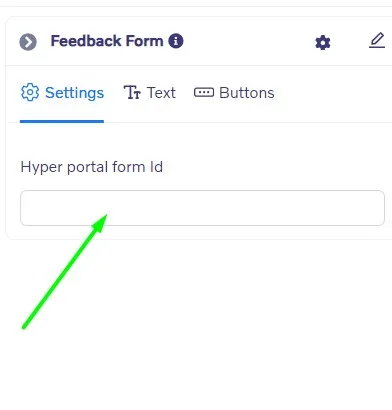 Feedback Form - Hyper Portal Form ID
