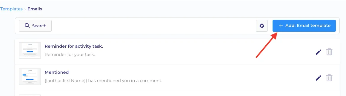 How to add new email template