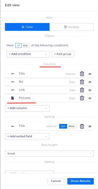 How to select file type  property