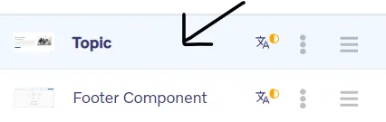 Topic block - Page structure
