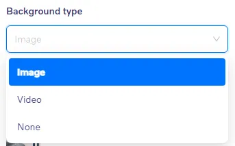 Callout block - Background types settings
