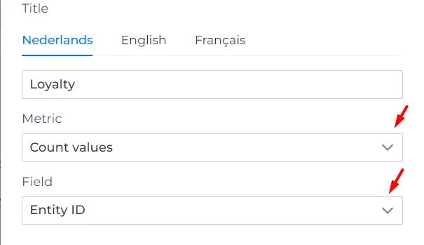 Counting options/field options for metric