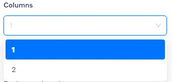 Text block - Columns setting