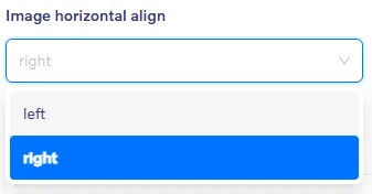 Opening Hours sheduled - Image align settings