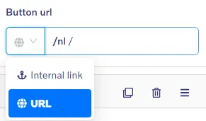 Hero Block - Button url setting