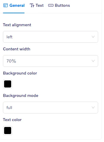 Quote block - General settings