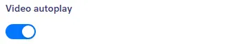 Callout block - Video autoplay settings