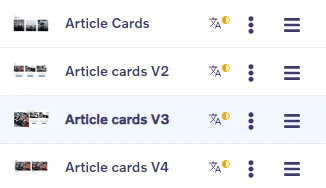 Article blocks - Page structure