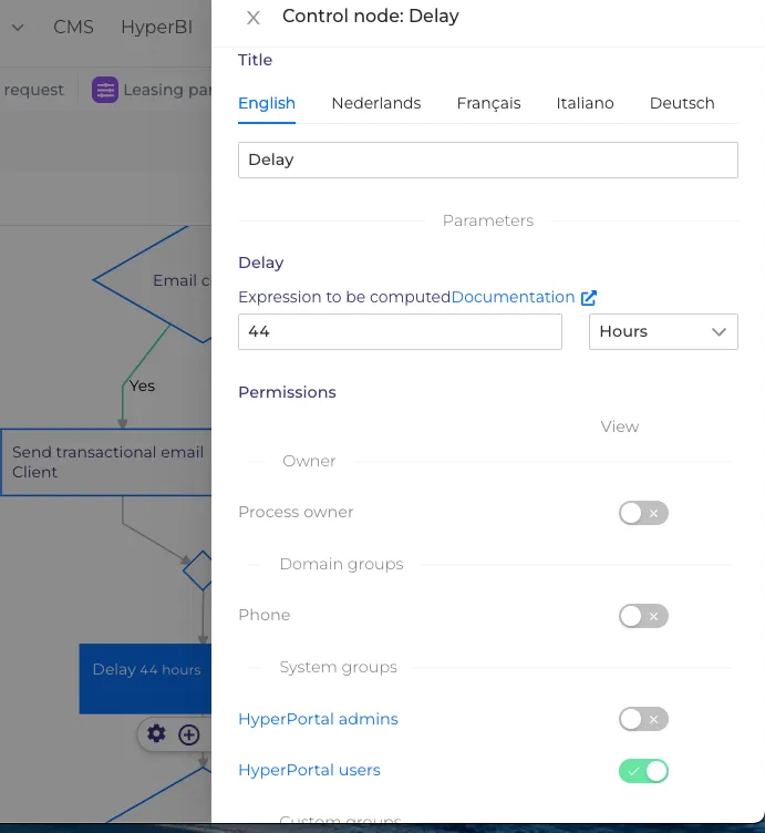 Control node delay