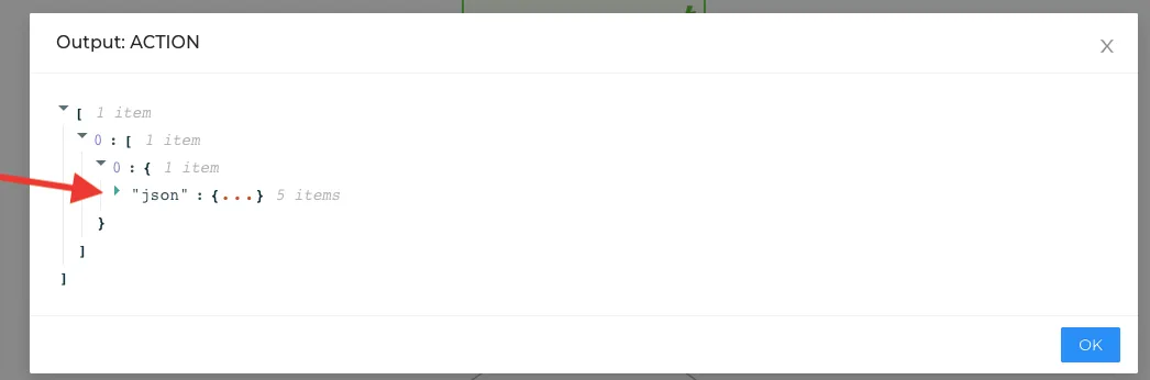 Details of json data