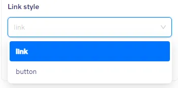 Tab Links block - Link style settings