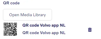 Download App block - QR code settings