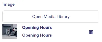 Opening Hours sheduled - Image settings