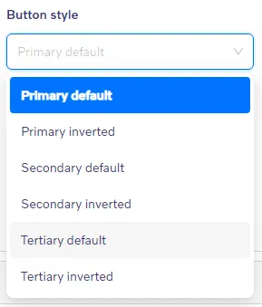 Callout block - Button style settings
